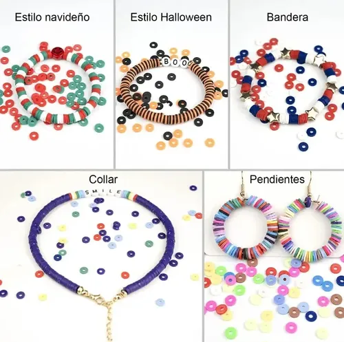 Set Mostacillas Arcilla 24 Color Pulseras Collares Bisuteria Conjunto De Polímero De Adorno De Bricolaje De Cuentas De Arcilla 6000pcs 20 Cm 19 Cm 14