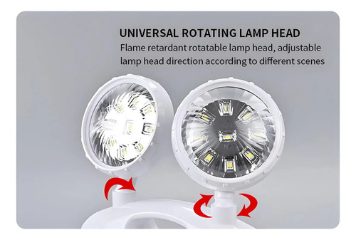 Lámpara De Emergencia Led 2 Focos 18 Leds Recargable Philco Blanco 10
