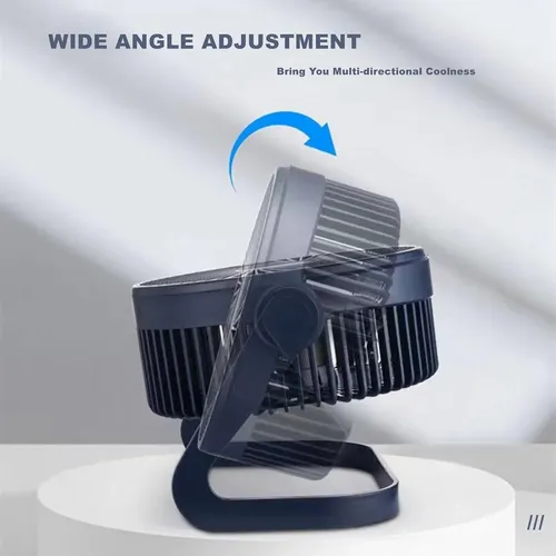 Ventilador Escritorio Usb Mini Fan Ajustable Silencioso 14 Cm Negro Plata 4 15
