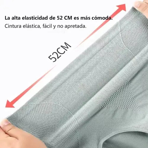 Pack 6 Calzón De Algodón Sin Demarcación Alto Faja 3