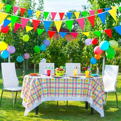 Banderines X150 Guirnaldas 80 Mt Evento/bautizo/matrimonio Multicolor 19