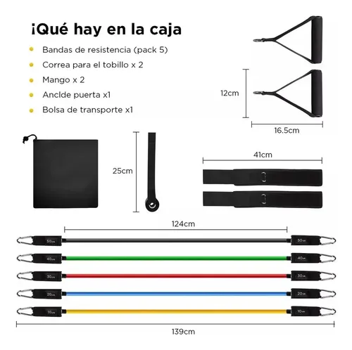 Bandas Elásticas De Resistencia Ejercicios 150 Lb Negro 3