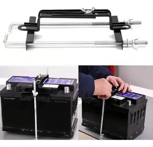 Soporte Fijador Batería Ajustable Auto Seguro Estabilizador 4