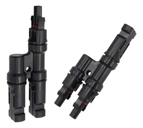 Conector Mc4 Doble (2 En 1 ) Par Macho/hembra Panel Solar Negro 2