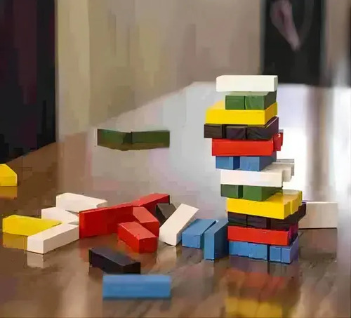 Juego Educativo De Bloques Construcción Coloridos 54 Pieza 5