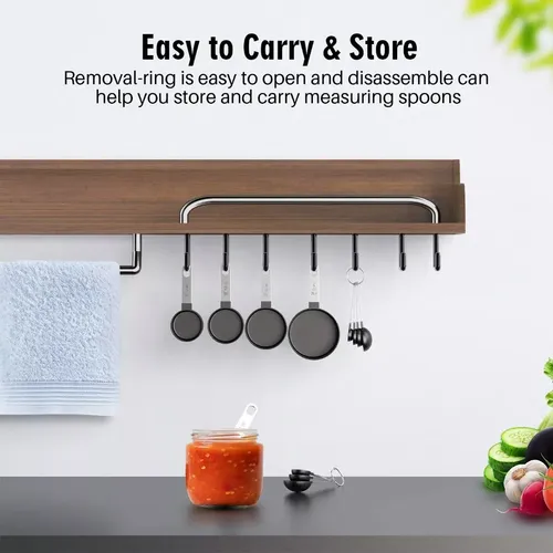 Cucharas Y Taza Medidora Con Mango Acero Inoxidable,cocina 14