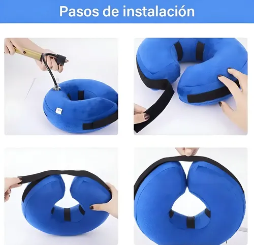 Collar Isabelino Regulable A Prueba De Mordidas P/perro Gato Azul Xl 12