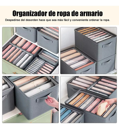 5pzs Organizador De Ropa De Armario Para Jeans Con Gris Gris 7