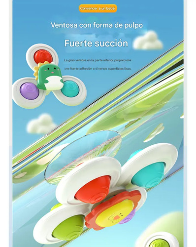 Juguetes Sensorial Giratorios Spinner Con Ventosa Para Bebé 10