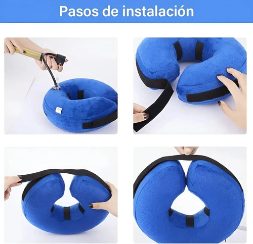 Collar Isabelino Regulable A Prueba De Mordidas P/perro Gato Azul Xl 9