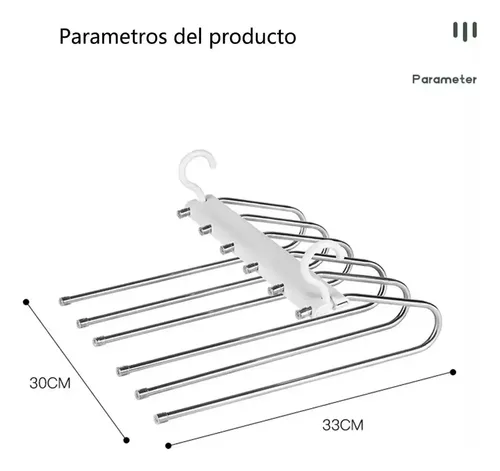 Colgador Percha Mágico Plegable Pantalon 6 En 1 Metalvenzhop 13