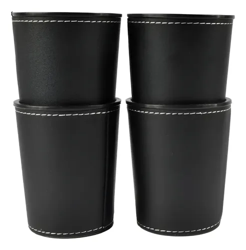 Juego De Mesa Juego De 4 Cachos De Eco Cuero Negro 8