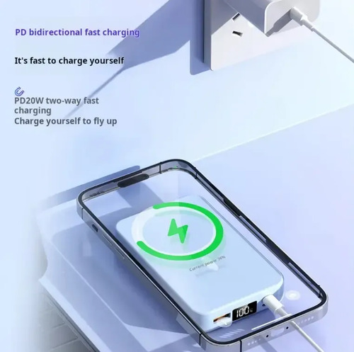 Powebank Ym-903 Compatible Con iPhone Con 10.000 Mah Blanco Blanco 13