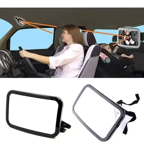 Espejo Retrovisor De Auto Para Seguridad De Niños Negro 17
