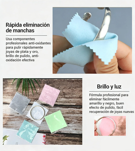 60 Paños Rosados Para Pulir O Limpiar Joyas Plata Y Oro 2