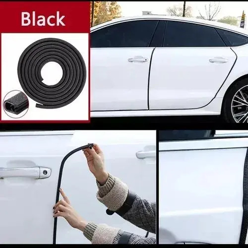 Molduras Protector De Auto Sello Presión Y Capot 10mts Negra Negro 3