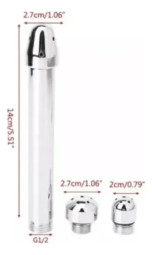 Ducha Anal Vaginal Enema Para Lavado Enjuague 3 Cabezales 16