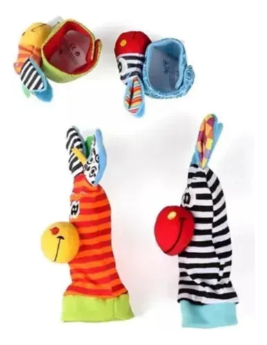 Pack De Calcetines Y Muñequeras Estimulantes Y Sonajeros Multicolores Calcetin 2