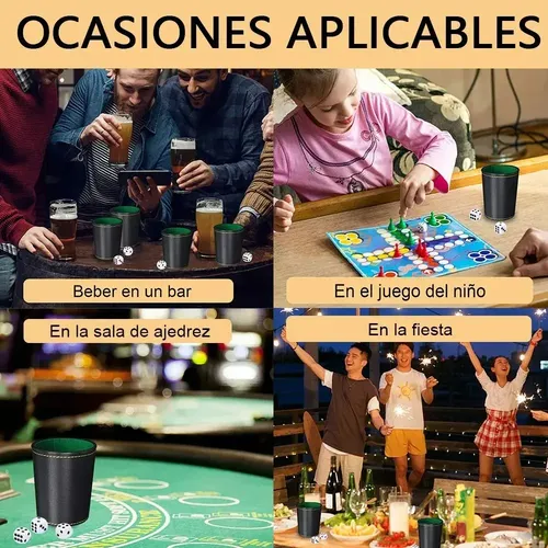 Juego De Mesa Juego De 4 Cachos De Eco Cuero Negro 12