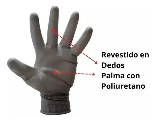 Guantes De Trabajo Pu Alta Calidad Certificado Pack 12 Unid 20