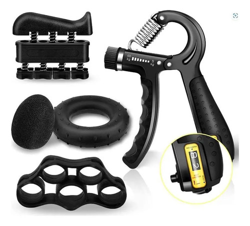 Hand Grip Set Pinza Resistencia Hand Grip Ejercicio Muñeca Negro 2