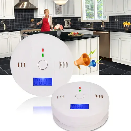Alarma Detector Monóxido De Carbono Autónomo Digital Lcd Color Blanco 19