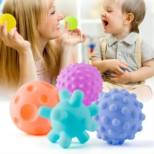 Soft Balls 6 Pelotas Sensoriales Texturizadas Para Bebes 7