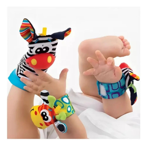 Pack De Calcetines Y Muñequeras Estimulantes Y Sonajeros Multicolores Calcetin 7