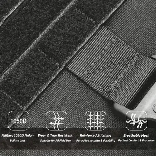 Arnés Táctico Profesional Ajustables Para Perros Grandes Color Negro Talla Del Arnés Xl 15