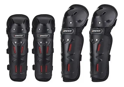 Protecciones Rodilleras Y Coderas Mottoracing Moto / Bici Negro 11
