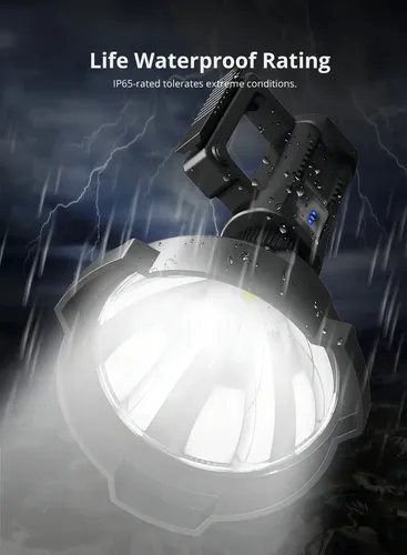 Foco Linterna Led Gigante Alcance 1200 Mt Usb Negro 13