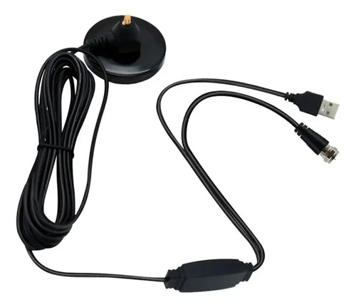 Antena Tv Digital Interior Hd Amplificada Por Usb 10m Negro 18