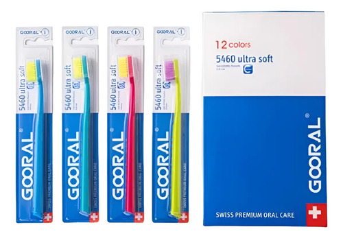 Cepillo De Dientes Gooral 5460 Ultrasoft. Pack 12 Unidades Multicolor