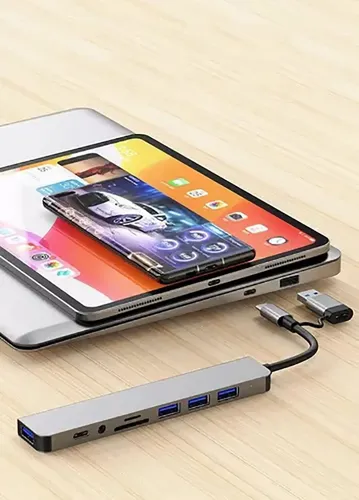 Hub Usb Hota Usb-c 8 Puertos Compatible Macbook Pro Samsung LG Huawei Plateado 11