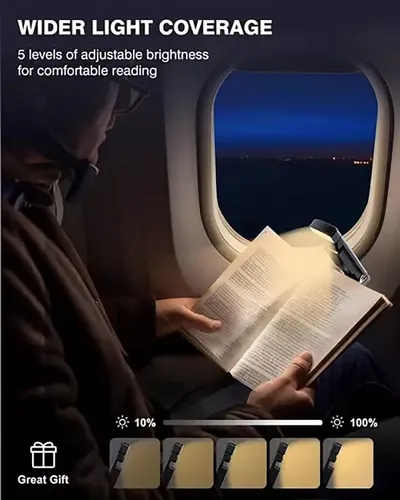 Luz De Lectura Para Leer Luz Para Leer Libros Recargable Negro 16