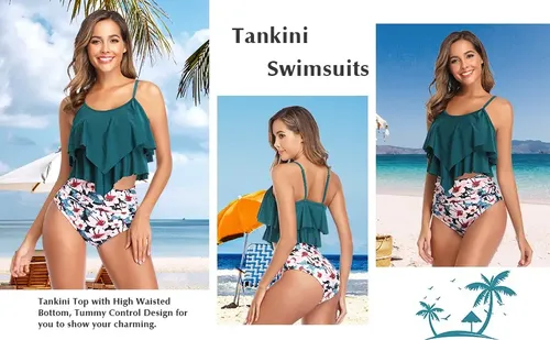 Bikini Alto En Punta Damasco Moda Sexy Traje De Baño 12