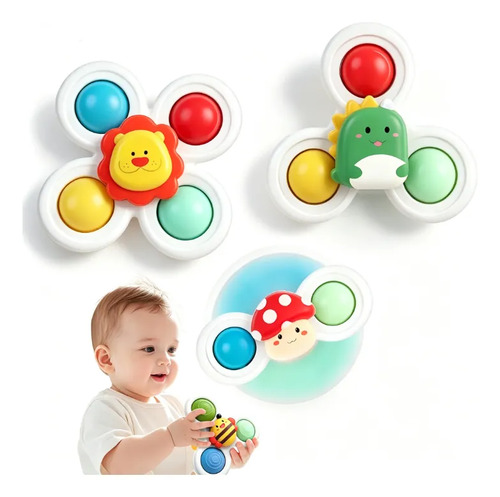 Juguetes Sensorial Giratorios Spinner Con Ventosa Para Bebé 13