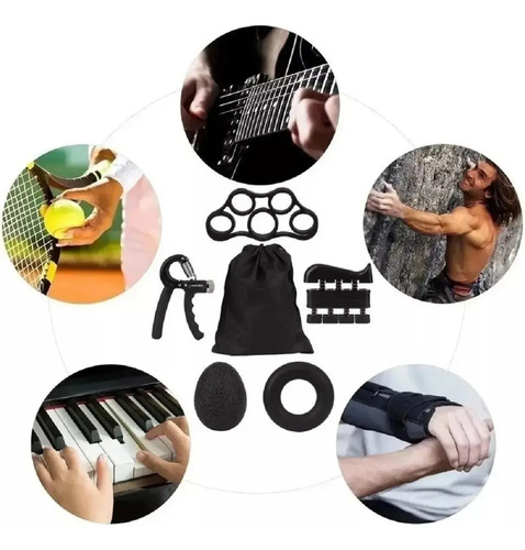 Hand Grip Set Pinza Resistencia Hand Grip Ejercicio Muñeca Negro 7