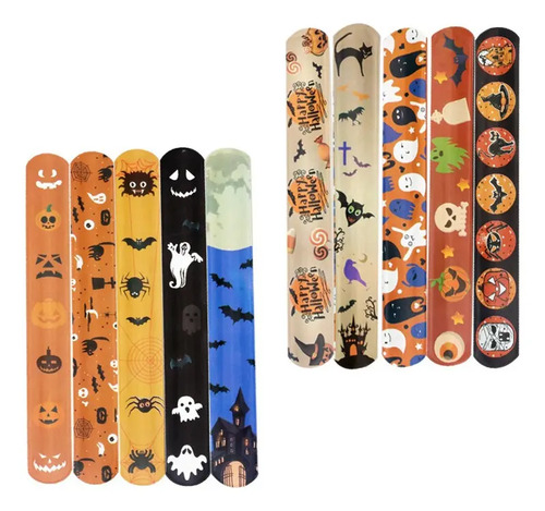 Pack 12 Pulseras Slap Infantil, Sorpresas De Cumpleaños