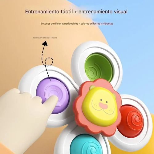Juguetes Sensorial Giratorios Spinner Con Ventosa Para Bebé 14