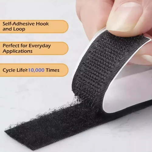 Velcro Autoadhesivo Por 2cm 10 Metros Negro Negro Velcro 7