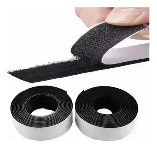 Velcro Autoadhesivo Por 2cm 10 Metros Negro Negro Velcro