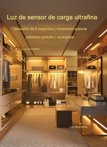Led Con Sensor Movimiento Cocina Armarios Escale Gabinetes Blanco 12