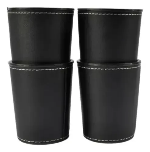 Juego De Mesa Juego De 4 Cachos De Eco Cuero Negro 16