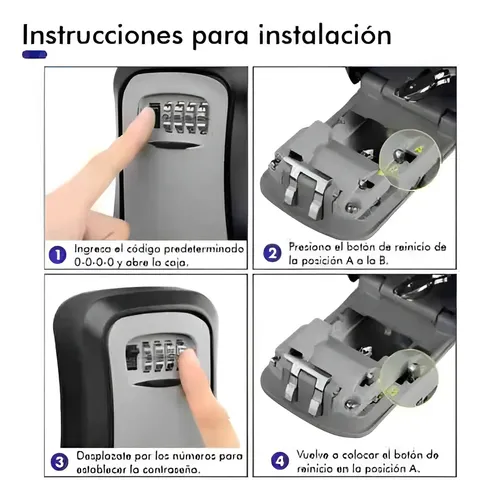Caja Fuerte De Almacenamiento De Llaves Montada En La Pared Gris 10