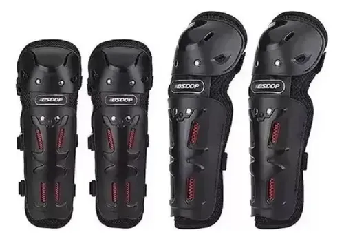 Protecciones Rodilleras Y Coderas Mottoracing Moto / Bici Negro 13