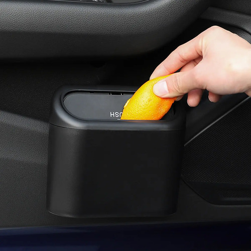 Basurero Para Auto Portatil Universal 1 Litro Negro 14