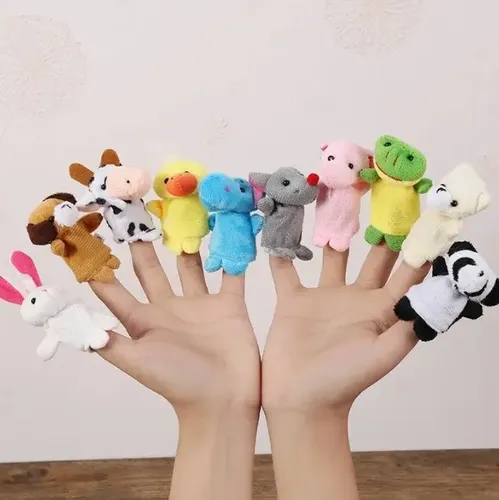 Familia Dedo Títeres Didacticos Papá Dedo Bebé Dedo 10 Pz 6