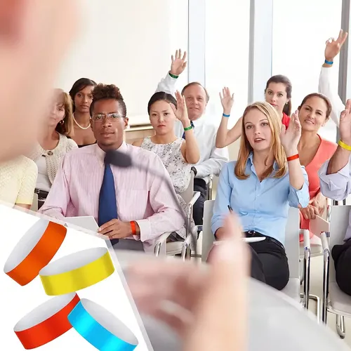 600 Un Pulseras Tyvek De Papel 6 Colores De Eventos Fiestas Multicolor 5