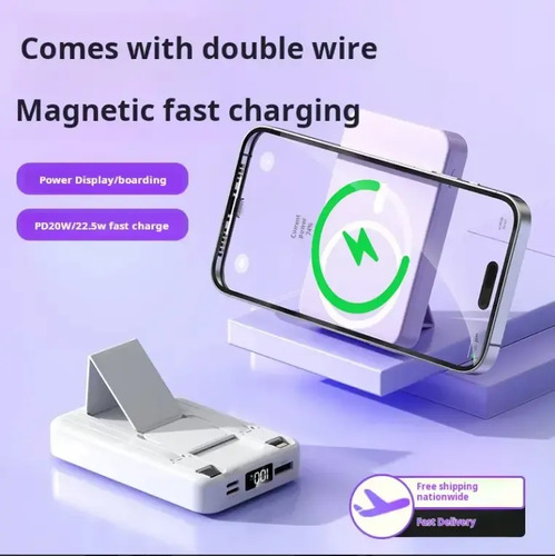 Powebank Ym-903 Compatible Con iPhone Con 10.000 Mah Blanco Blanco 16